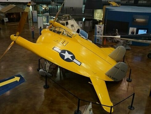 A Vought V-173 "Flying Pancake" on display at the Frontiers of Flight Museum at Dallas Love Field in Dallas, Texas, United States
