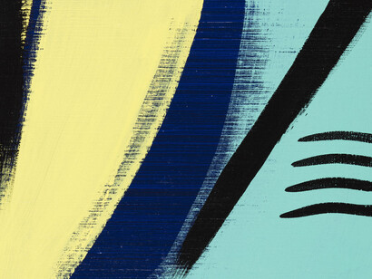 Hans Hartung, acrilico su tela, 50 x 220 cm, Collezione Fondazione Hartung-Bergman
