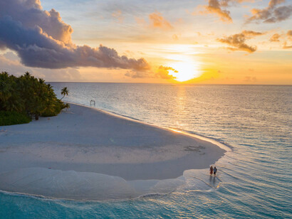 Spiaggia idillica al tramonto, Mauritius