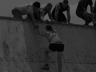 Helping hands lifting someone of our species in need of help