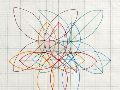 Lucinda Childs Melody Excerpt, Diagramme, 1977, ink on paper. Courtesy of Galerie Thaddeus Ropac