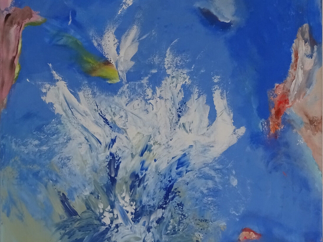 Rhapsody in Color-Paul Sonabend, Jonah, 30" x 22", Acrylic on Paper
 
