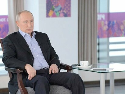 Presidente Vladimir Putin em sua sala