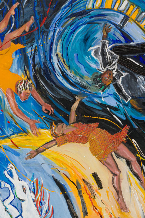 Emma Amos, Untitled (detail), 1988. Courtesy of Alison Jacques Gallery