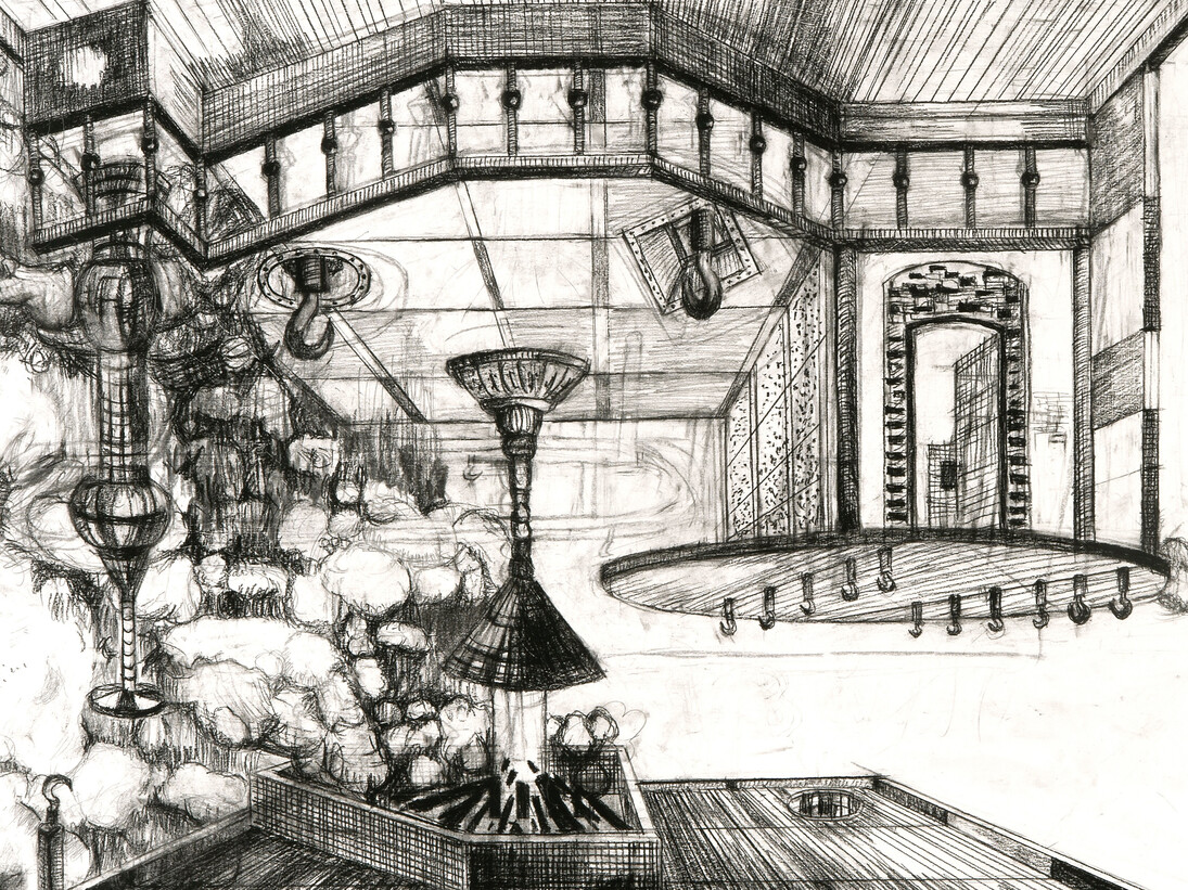 La terre s'ouvre, 2015
Pierre noire, fusain et graphite sur papier 50 x 65cm. Detail