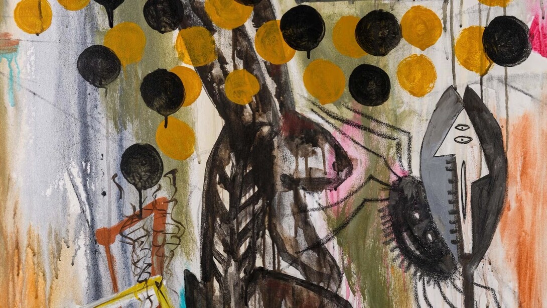 Jaune Quick-to-See Smith, Trade routes (detail), 2013. Courtesy of Philadelphia Museum of Art