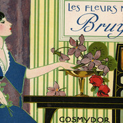 Les fleurs niçoises Bruyère,1930-40, Pubblicità profumeria Cosmydor, Parigi, Etichetta per scatola di saponi profumati


