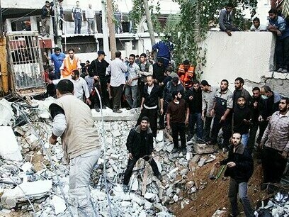 Lors des attaques israéliennes sur la bande de Gaza en novembre 2012, photographie prise par Zahed Al-Kilani, de l'agence de presse Fars 