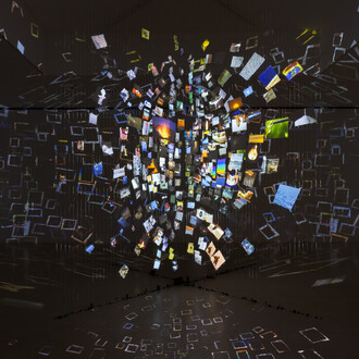 Sarah Sze, Pictures at an exhibition, exhibition view. Courtesy of Gagosian Gallery