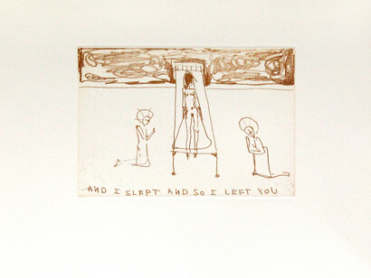 Tracey Emin CBE RA, So I Left You, Soft Ground Etching, 2010 © Courtesy of RA Editions