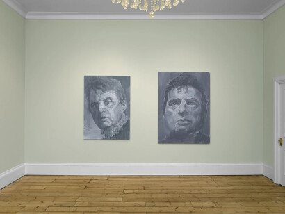 Yan Pei-Ming, Wanted, veduta della mostra. Per gentile concessione della Galleria Massimo De Carlo