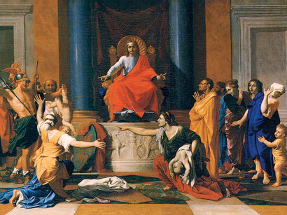 Das Urteil des Salomon, 1649. Öl auf Leinwand, 101 x 150 cm. Musée du Louvre, Paris.
