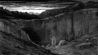 Gustave Doré, “Vous qui entrez ici, abandonnez toute espérance ”, planche n°7, extrait de "L’Enfer"
 de Dante, 1857