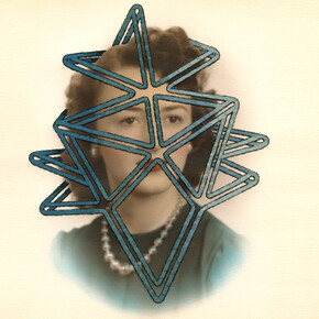 Julie Cockburn, Donna, 2014, Hand embroidery on found photograph, 25.4cm x 20.3cm, © Julie Cockburn, Courtesy of Flowers Gallery London and New York