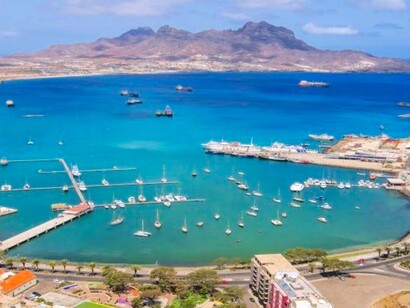 Vista do Porto da Ilha de São Vicente, Cabo Verde