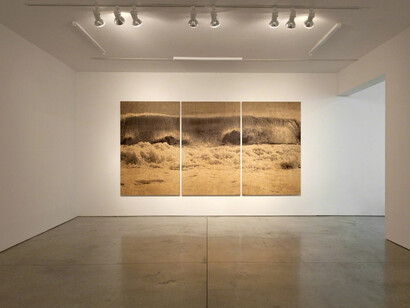 Clifford Ross. Wood Waves, Exhibition view. Courtesy of Ryan Lee