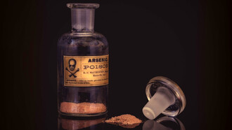 Botella antigua de arsénico