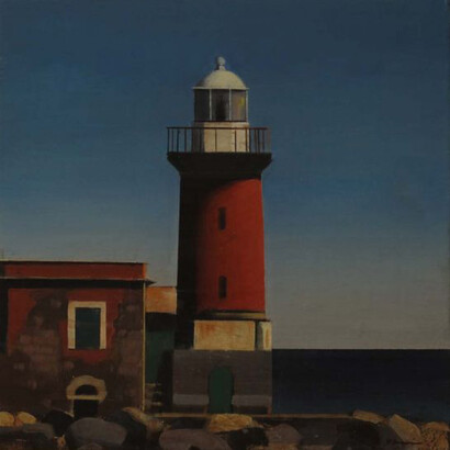 Behi Shamiri, Faro, Ischia, 2010, olio su tela, 30 x 30 cm 