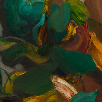 Yongchul Kim, Grüner hase (detail), 2025. Mit freundlicher genehmigung von Galerie Thomas Fuchs