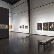 KM Madhusudhanan, The shape of the sky a rectangle, exhibition view. Courtesy of 1x1 Art Gallery