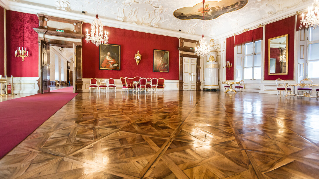 Die staatsräume der Residenz, ausstellungsansicht. Mit freundlicher genehmigung des DomQuartier Museums