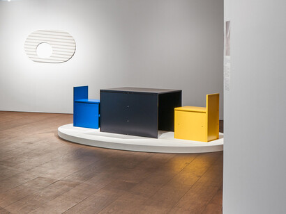 Judd, Lewitt and Bill. Made by Lehni, exhibition view. Courtesy of Hauser & Wirth Gallery