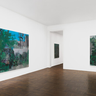 Hurvin Anderson, Repeating yourself, exhibition view. Courtesy of Michael Werner Gallery