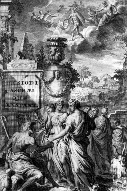 Aguafuerte para las obras selectas de Hesíodo