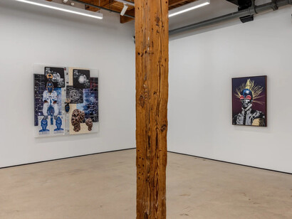 Various artists, Thus masked, the world has a language, exhibition view. Courtesy of Mariane Ibrahim Gallery