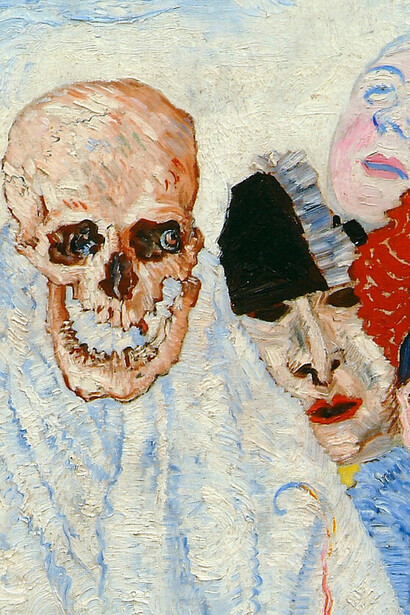 James Ensor, La muerte y las máscaras (detalle), 1897