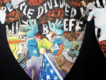 Mark Thomas Gibson, Divides (detail), 2022. Courtesy of Tang Museum