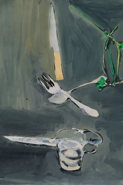 Richard Diebenkorn, Untitled (Still life with ivory handled knife) (CR no. 3416), C. 1964. Courtesy of Van Doren Waxter Gallery