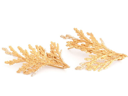 Joana Ribeiro, *Arboreos GoldenBlanc*, prata 925 com acabamento dourado riscado