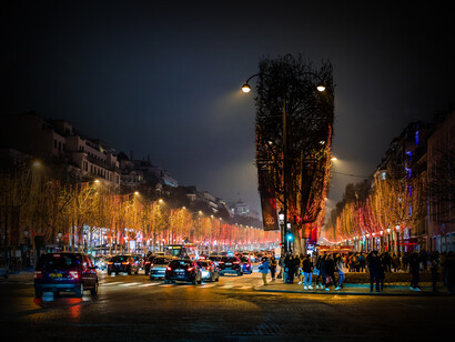 Noche en la ciudad de Paris, Francia