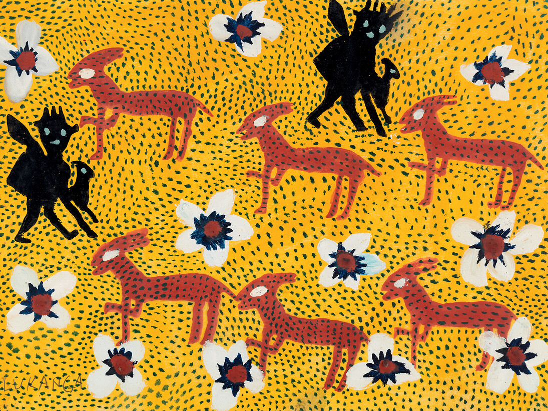 Lukanga, sans titre, undated, oil on paper, 30 x 41.5 cm, Collection Pierre Loos, Brussels © Lukanga