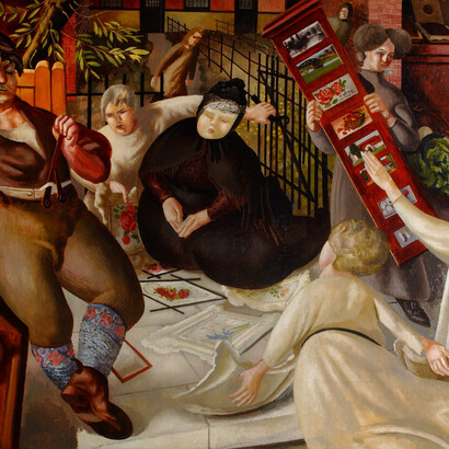 Stanley Spencer, Sarah Tubb and the 'Heavenly Visitors', 1933, Oil on canvas, 91.5 x 101.5 cm © Estate Stanley Spencer & Bridgeman Images, London. Courtesy Stanley Spencer Gallery