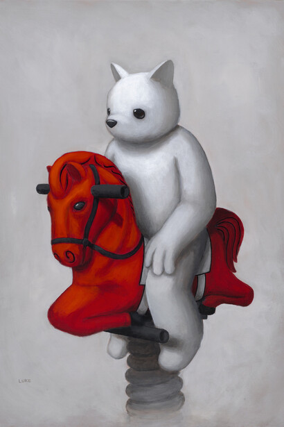 Luke Chueh, One Trick Pony, Acrylic on canvas, 40x30