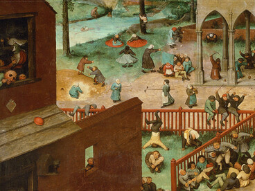 Pieter Bruegel el Viejo, Juegos de niños, 1560 (detalle)