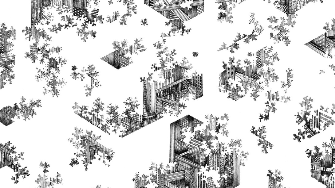 Cracks/Shadows (detail)Pen on Paper. Courtesy of The Foundry Gallery 