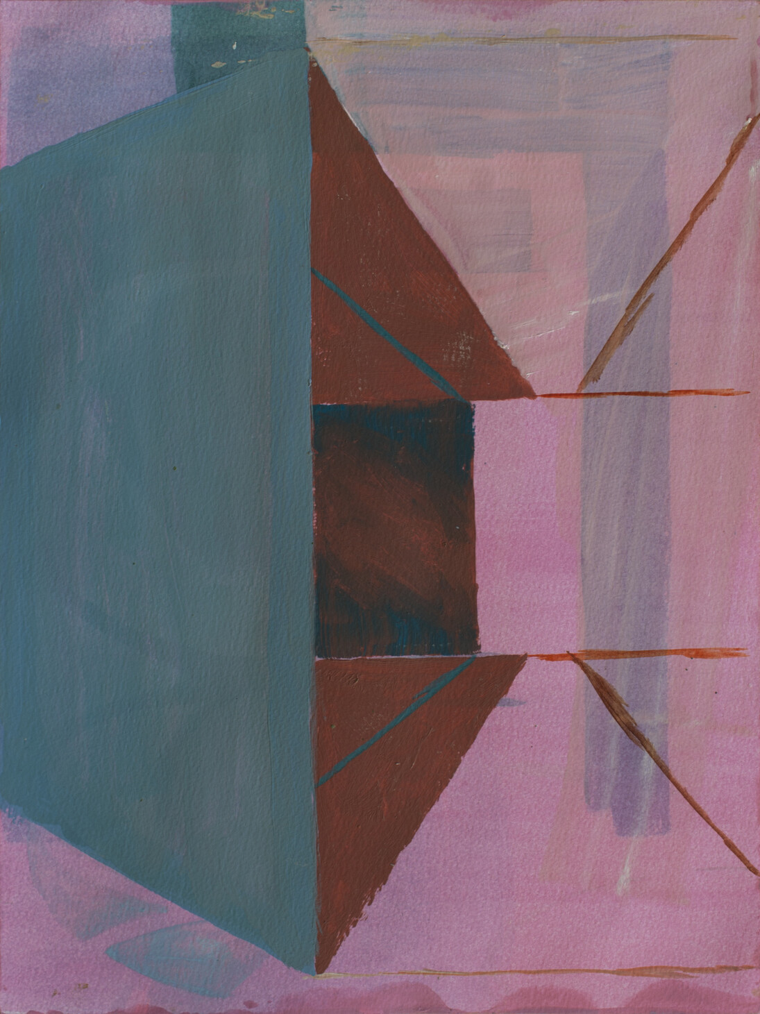 Tobias Buckel, Raumdilemma, 2013, oil on paper, 40 x 30 cm © Peter von Kant and the artist
