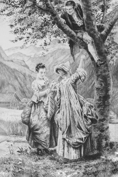 Jean-Jacques Rousseau, Las Confesiones, volumen 1, 1889, editorial Launette. Ilustración en la página 209