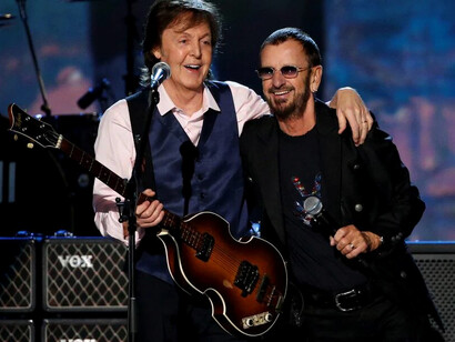 Paul McCartney y Ringo Starr, miembros originales de los Beatles, se reencuentran
