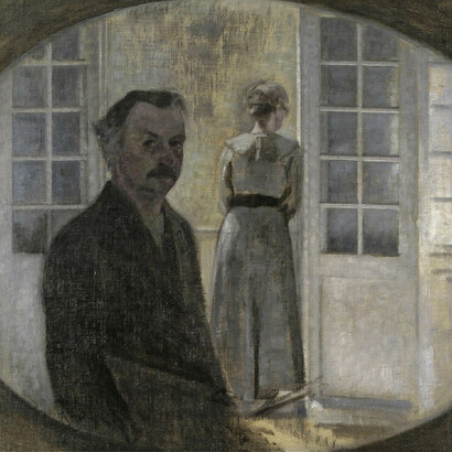 Vilhelm Hammershøi. Retrato del artista y su esposa