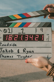 The iconic moment before shooting begins on a movie set