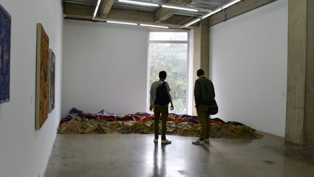 María José Chica, Sustrato, vista de exhibición. Cortesía de Espacio El Dorado