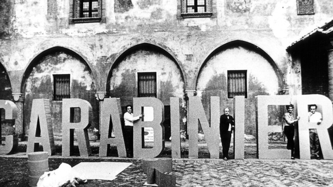 Gianni Pettena, Carabinieri, 1968. Palazzo Comunale, Novara. Courtesy of Galleria Giovanni Bonelli 