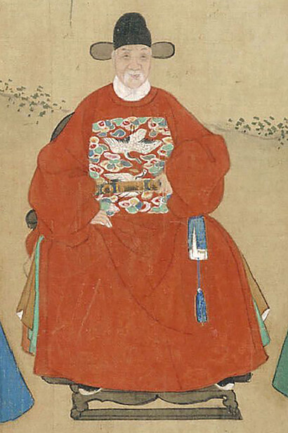 Portrait de Liu Daxia. Le mandarin délaissait son travail, passant ses journées, puis ses nuits à attendre en vain, le retour de l’oiseau