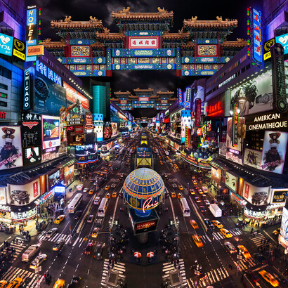 Tom Leighton, 7th Avenue, 2012, c-type digital print, perspex mounted, 152.4 x 152.4 cm, edition of 5