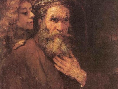 Rembrandt, San Matteo e l'angelo, olio su tela, 1661, Museo del Louvre, Parigi, Francia