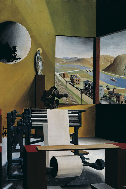 Carl Grossberg, Sala macchine, 1925, Olio su tela, © Von der Heydt-Museum Wuppertal / Photo: Antje Zeis-Loi, Medienzentrum Wuppertal